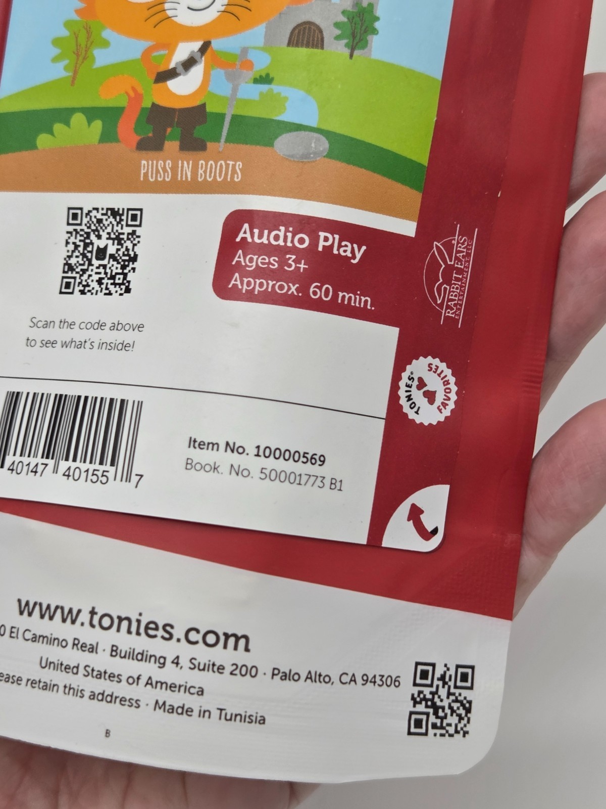 Tonies Favorite Classics Puss in Boots Toniebox Audio Figurine