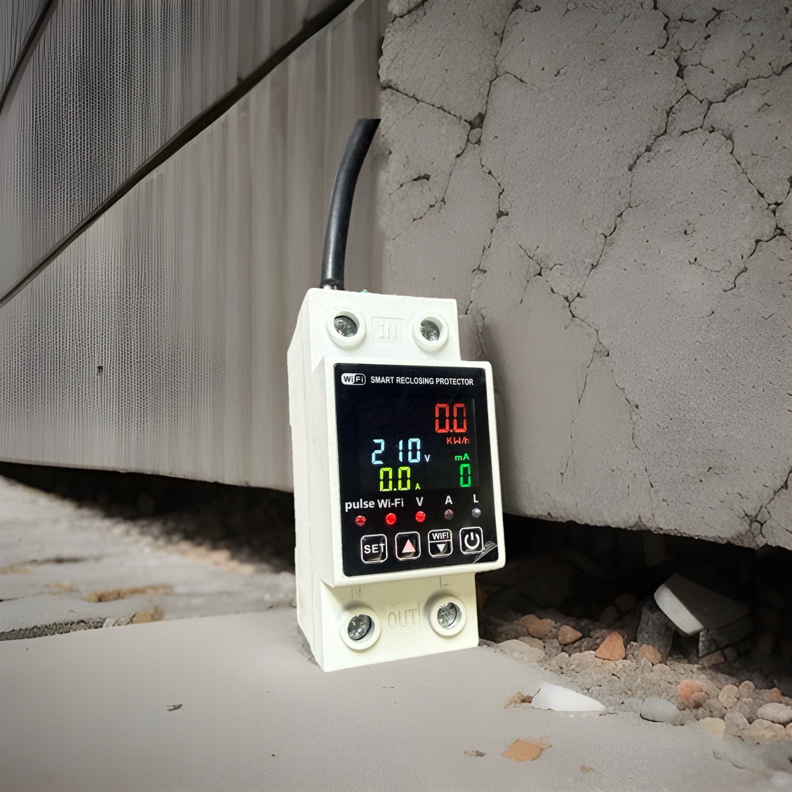 120V 240V 63A WiFi Smart Amp Meter Earth Leakage Voltage Reclosing Protector