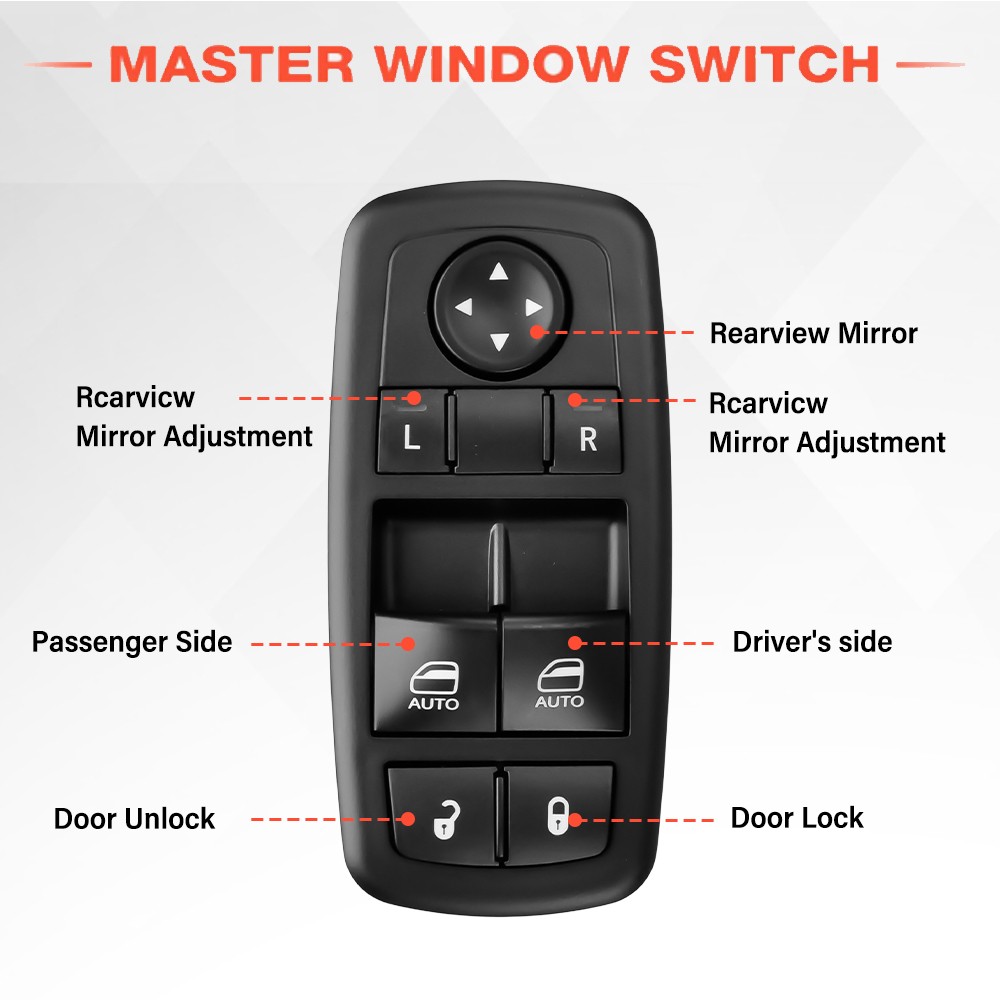 For Dodge Challenger 2015-2022 Master Window Switch Driver Side Front Left