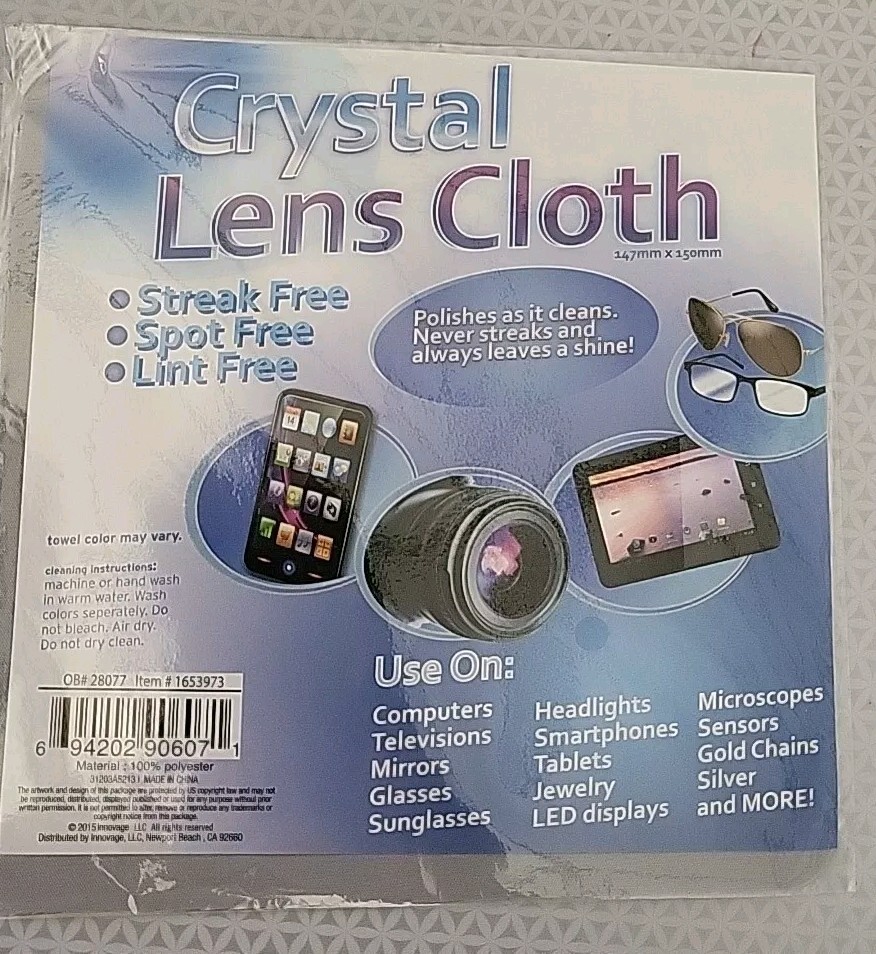 10 Unit -Crystal Lens Washable Cloth