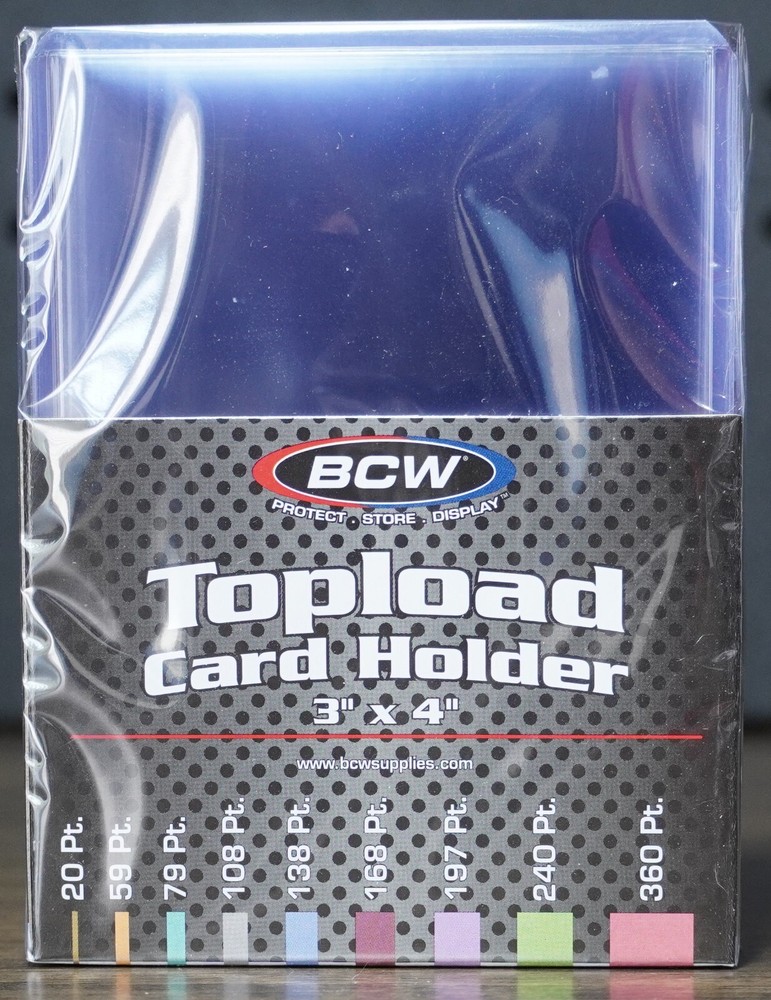 (10) Thick Card 3x4" Toploader Card Holders (138 Pt. Thickness) BCW NEW