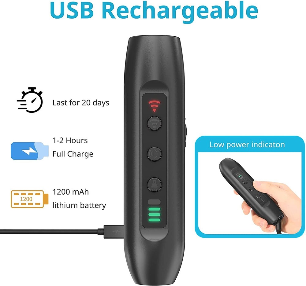 LED Ultrasonic Dog Trainer Barking Control Device Pet Repeller Training Tool
