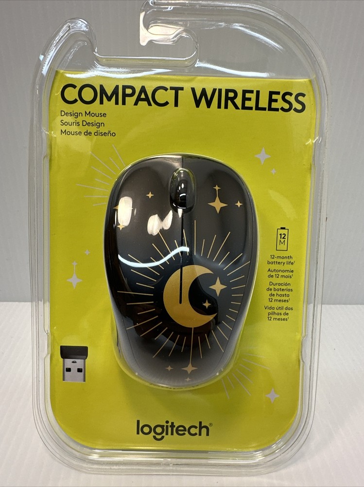 Logitech Compact Wireless Mouse, 2.4 GHz with USB Unifying Receiver Magic Night