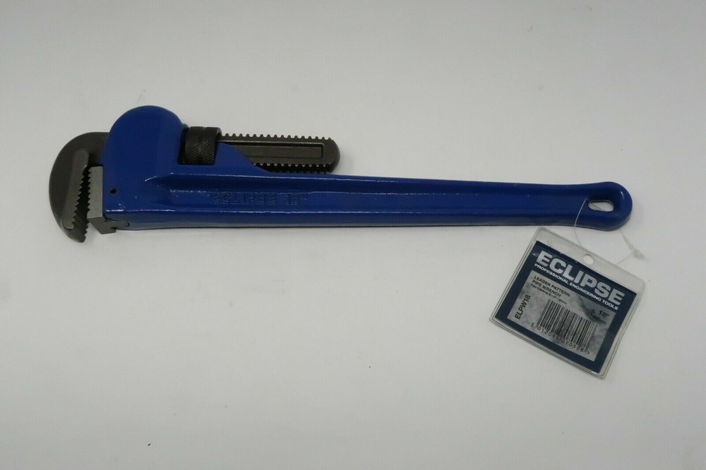 1 pcs Eclipse Tools ELPW18, 18" Leader Pattern Pipe Wrench, Blue ENGLAND
