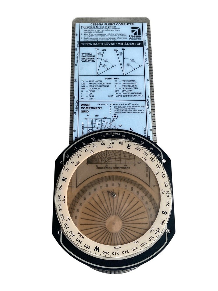 Cessna Pilot Center E6-B Flight Computer with Plotter Aviation Navigation E6B