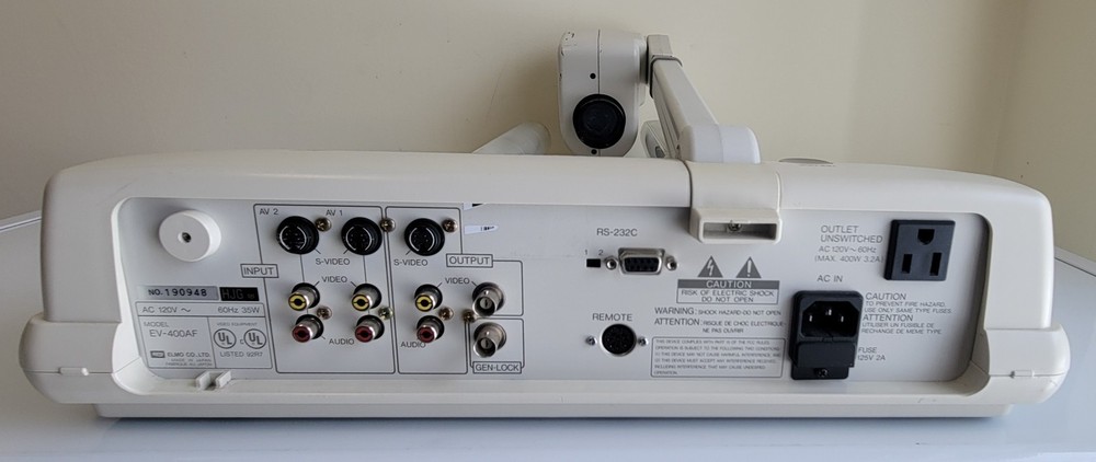 USED - Elmo EV-400AF Visual Presenter Auto-Focus Camera Overhead Projector