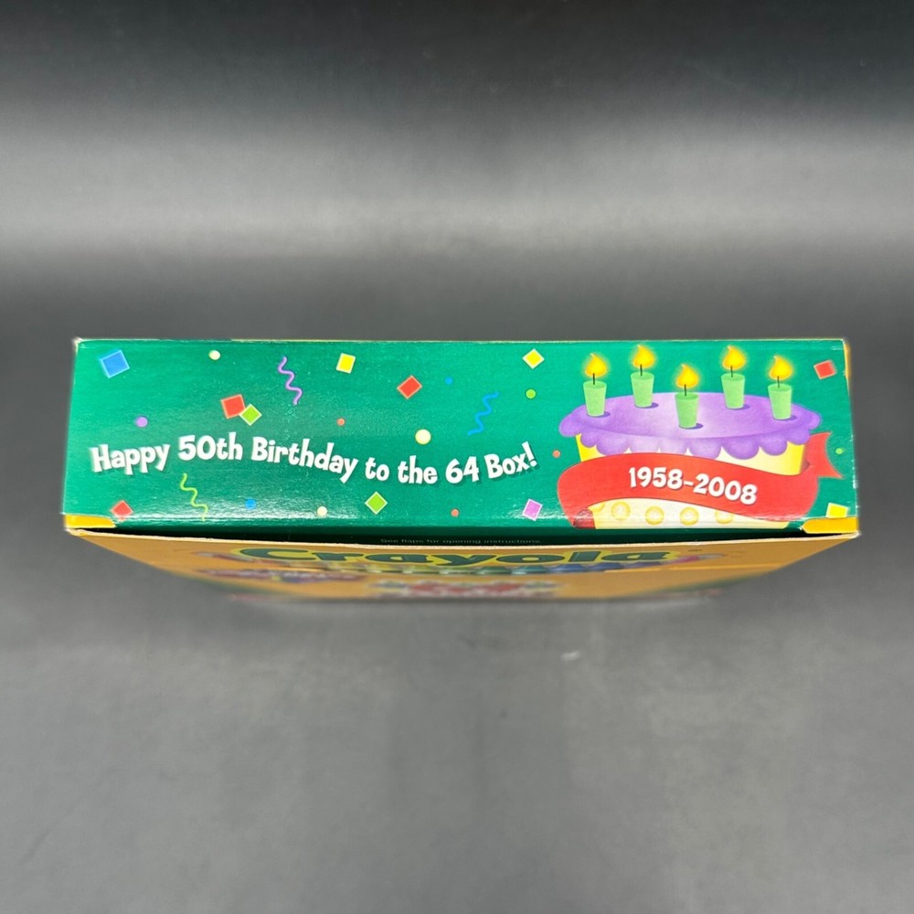 Crayola Crayons 50th Birthday Edition 64 Unopened Box Built In Sharpener 2008