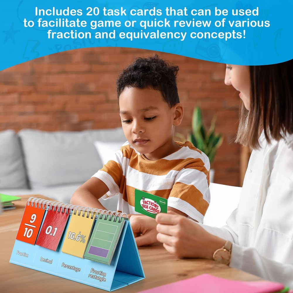 Aizweb Double-Sided Fractions and Equivalency Flip Chart - Math Manipulatives...