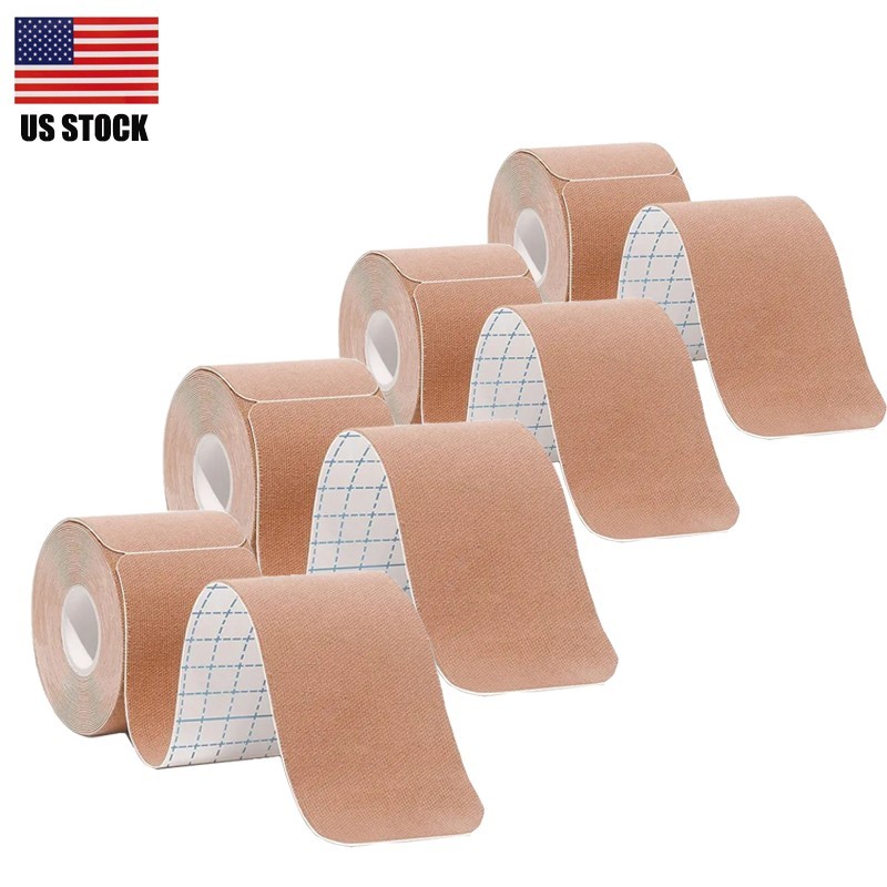 4Rolls Kinesiology Tape 80 Precut 10" Strip Elastic Athletic Tape Muscle Support