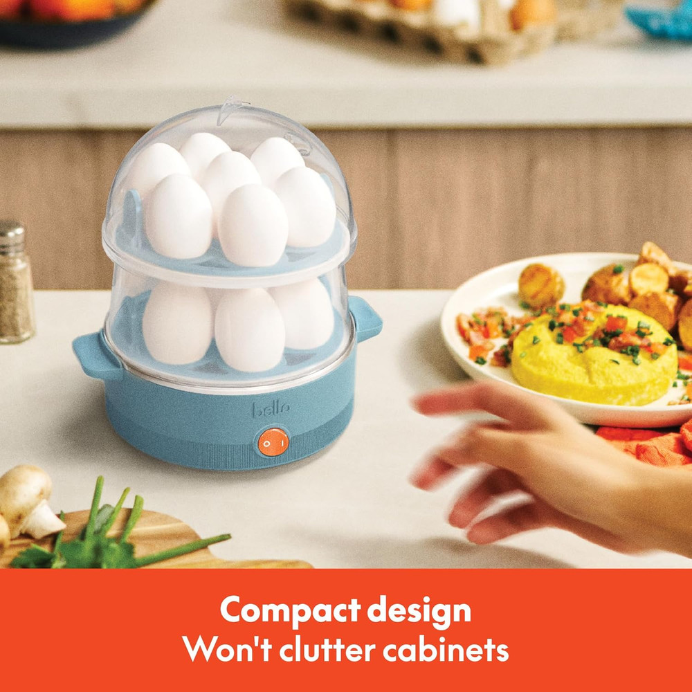 Electric Egg Cooker, 14 Eggs Capacity Tray, Double Stack, for Poached, Scrambled