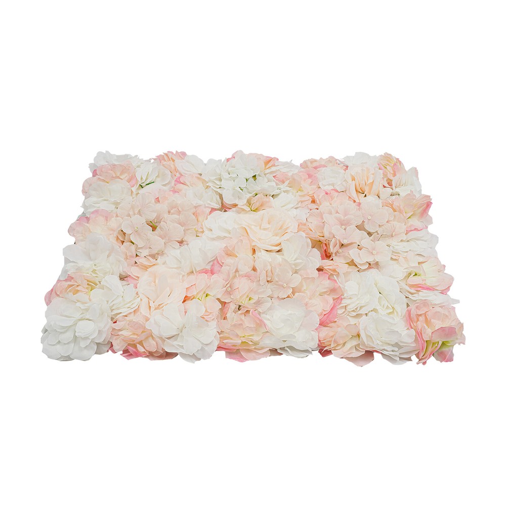 Artificial Flower Wall Backdrop 6 Panel Set Wedding Decor Champagne White Roses