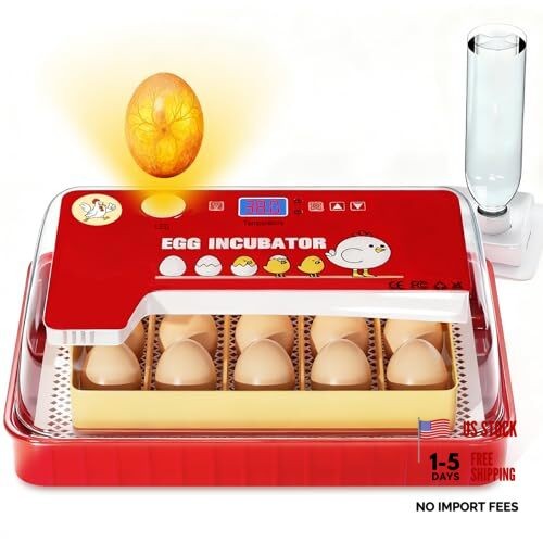 Incubators for Hatching Eggs 15-35 Eggs Incubator with Automatic Egg Red