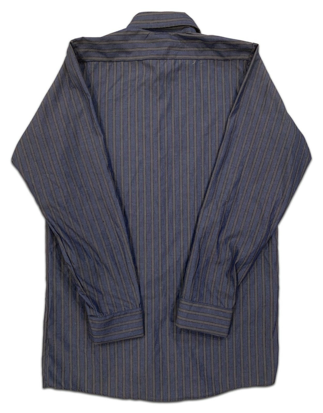 Red Kap CSC Industrial Stripe 2 Pocket Work Shirt Poplin Work Uniform Navy /Gray