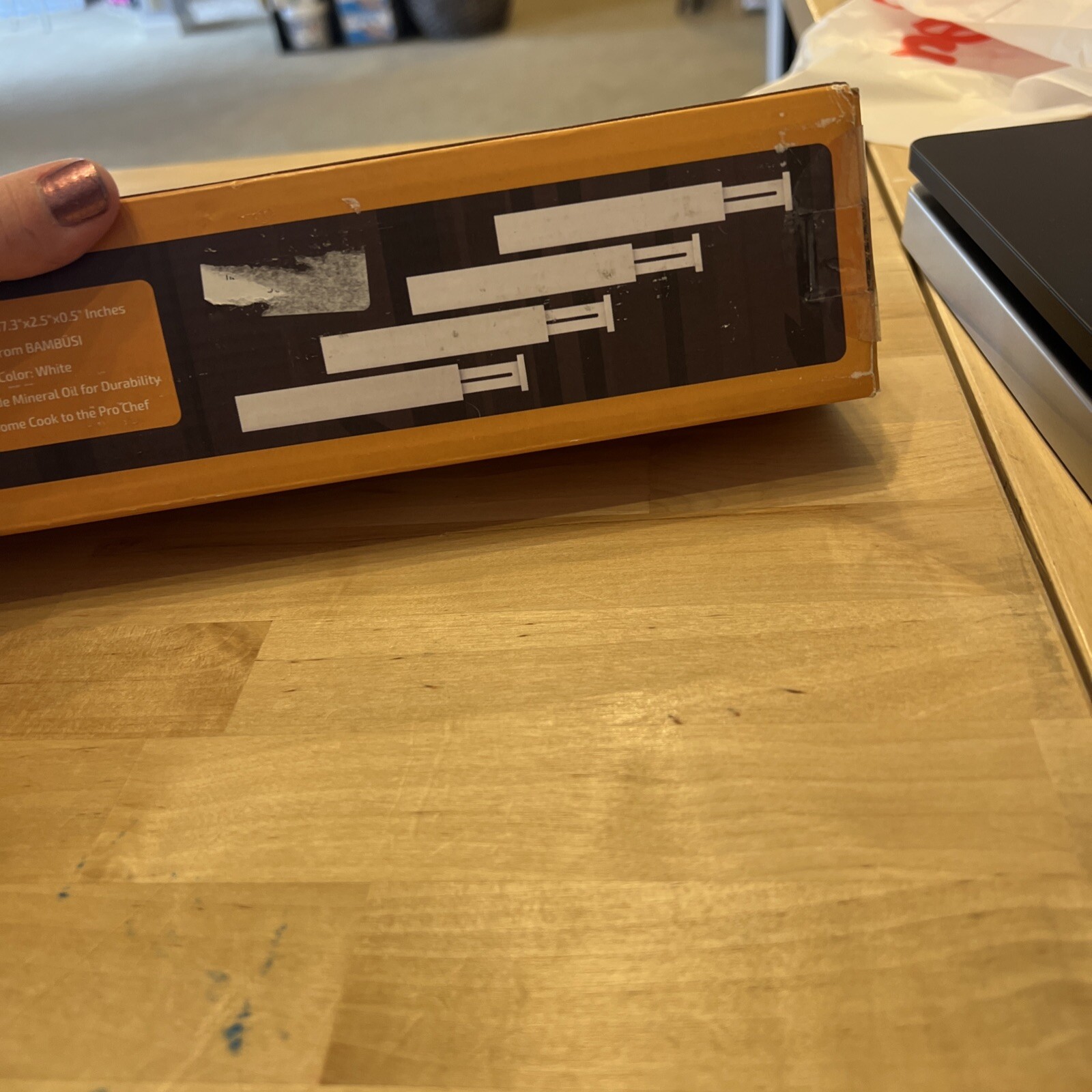 Natural Bamboo 4 Pcs Adjustable Drawer Dividers Organizers Wht 17.3"x 2.5"x 0.5"