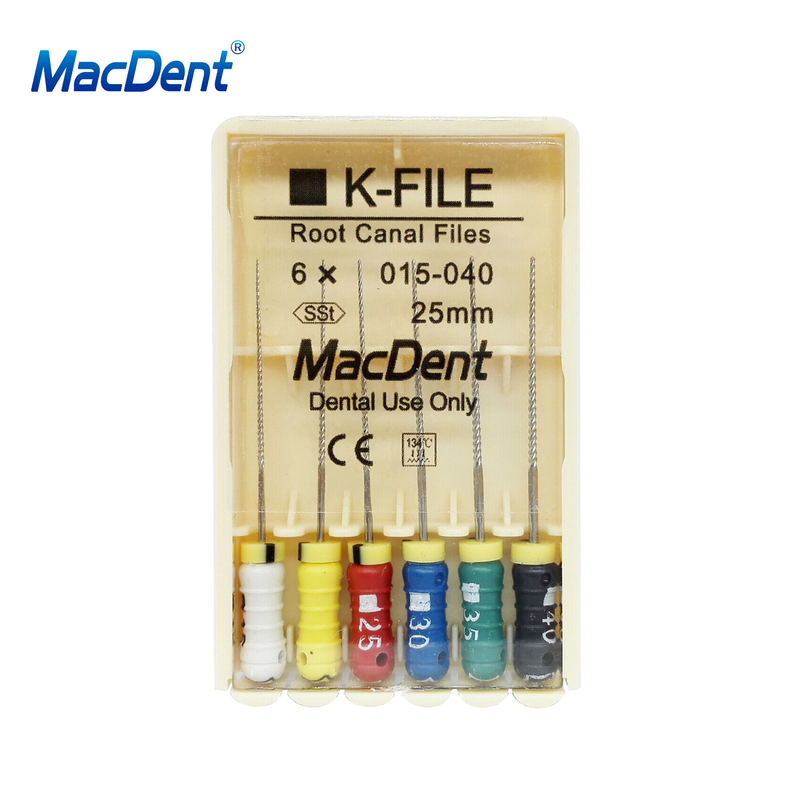 MacDent Limas de endodoncia manual dental K-Files acero inoxidable 21/25/31mm