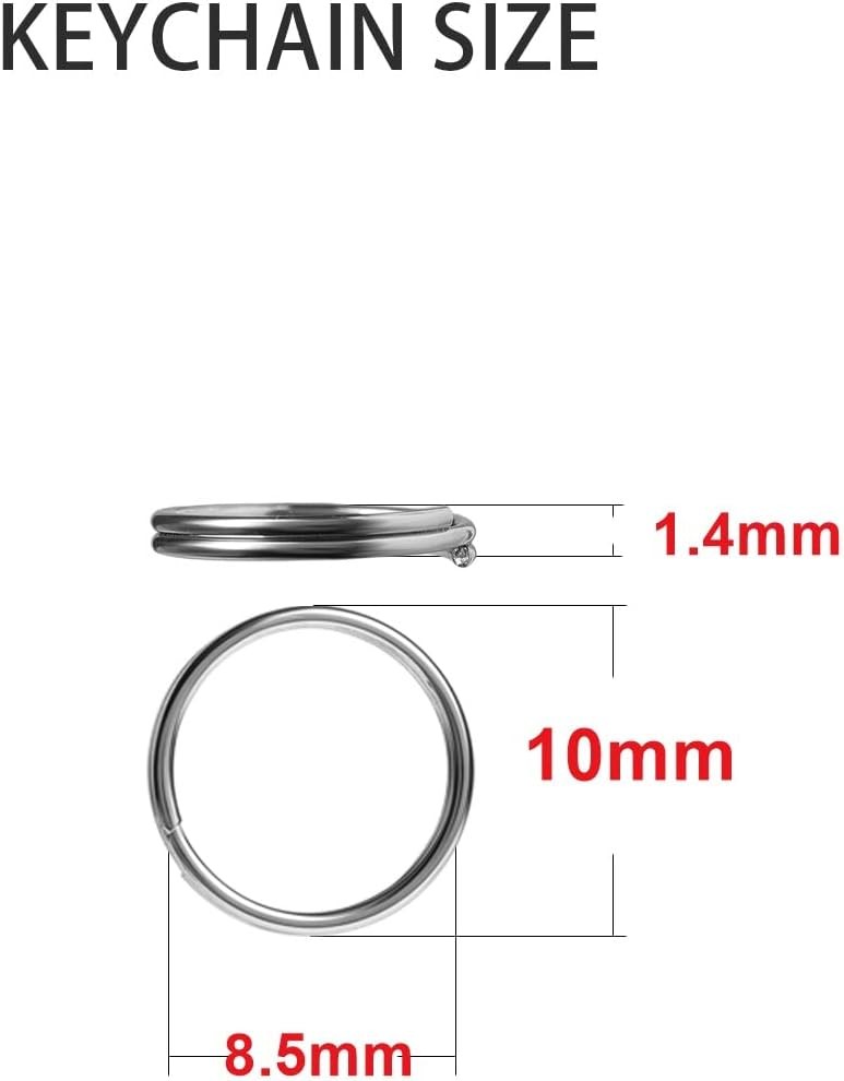 200pcs 10mm Mini Split Jump Ring with Double Loops 10mm, Silver