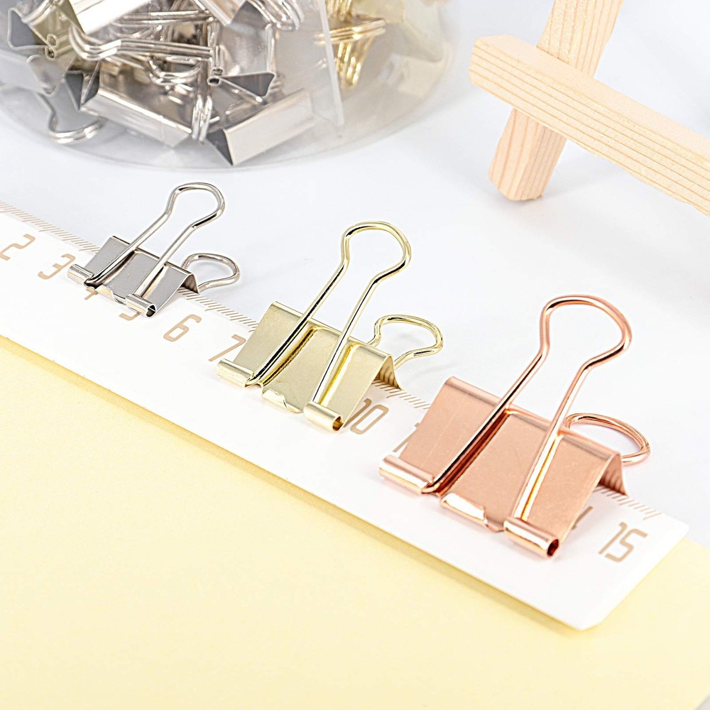 Office Binder Paper Clips Assorted Sizes Set (Small, Medium, Large) Multicolo...