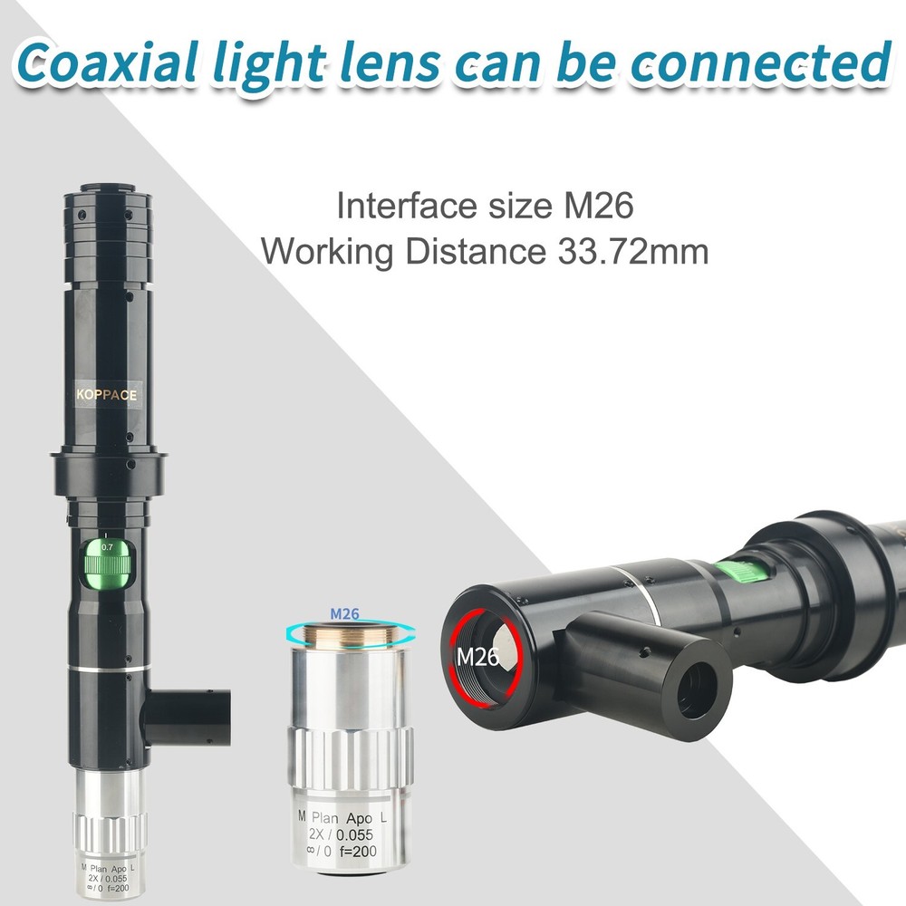 2X Infinite far Long Working Distance Metallographic Microscope objective