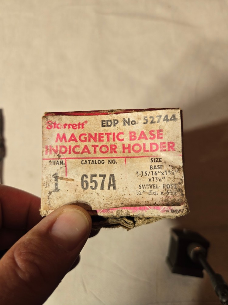 Mint Starrett 657A Magnetic Base Indicator Holder