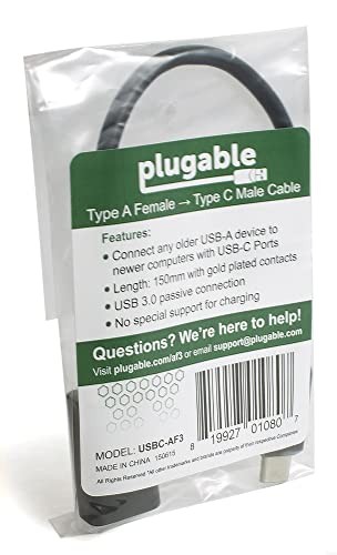 USB C to USB Adapter Cable with Driverless Technology, Enables Connection of