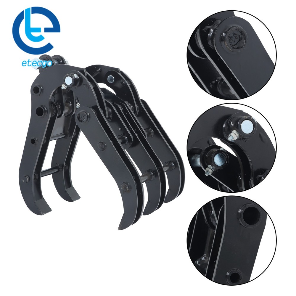 Wide Opening Excavator Grapple for Compact Diggers -Quick Attach