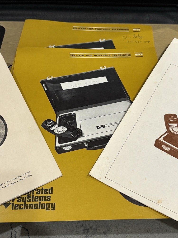 Integrated Systems Technology Tel-Com 150A Mobile Briefcase Telephone Paperwork