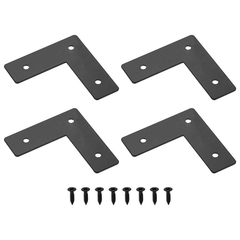 4pcs for Corner Protector, L Bracket 0.13\" Matte Black