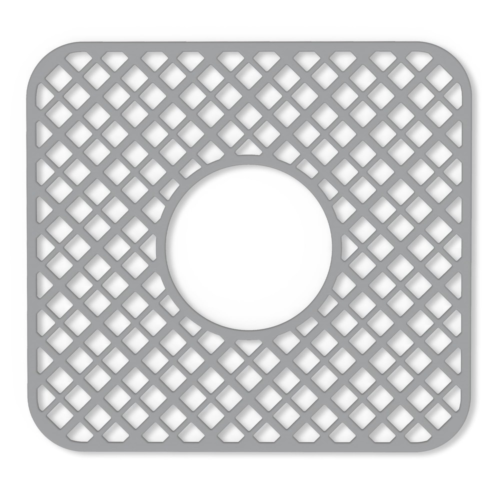 BEHOK 2 Pack Silicone Sink Protector for Kitchen Sink, Trellis Pattern Gray