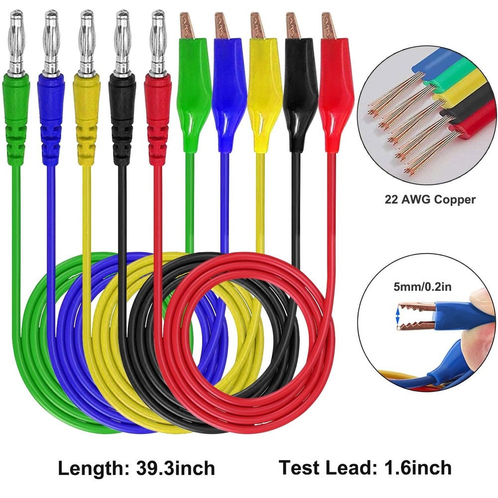 Comprehensive 31PCS Testing Kit: Back Probes, Clips & Leads for All Applications