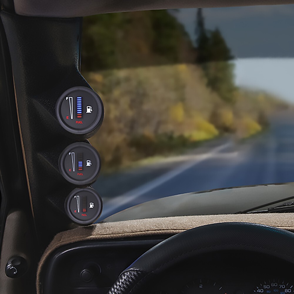 12/24V 2" 52mm Car Motorcycle Fuel Level Meter Gauge LED Display Digital 10 Grid