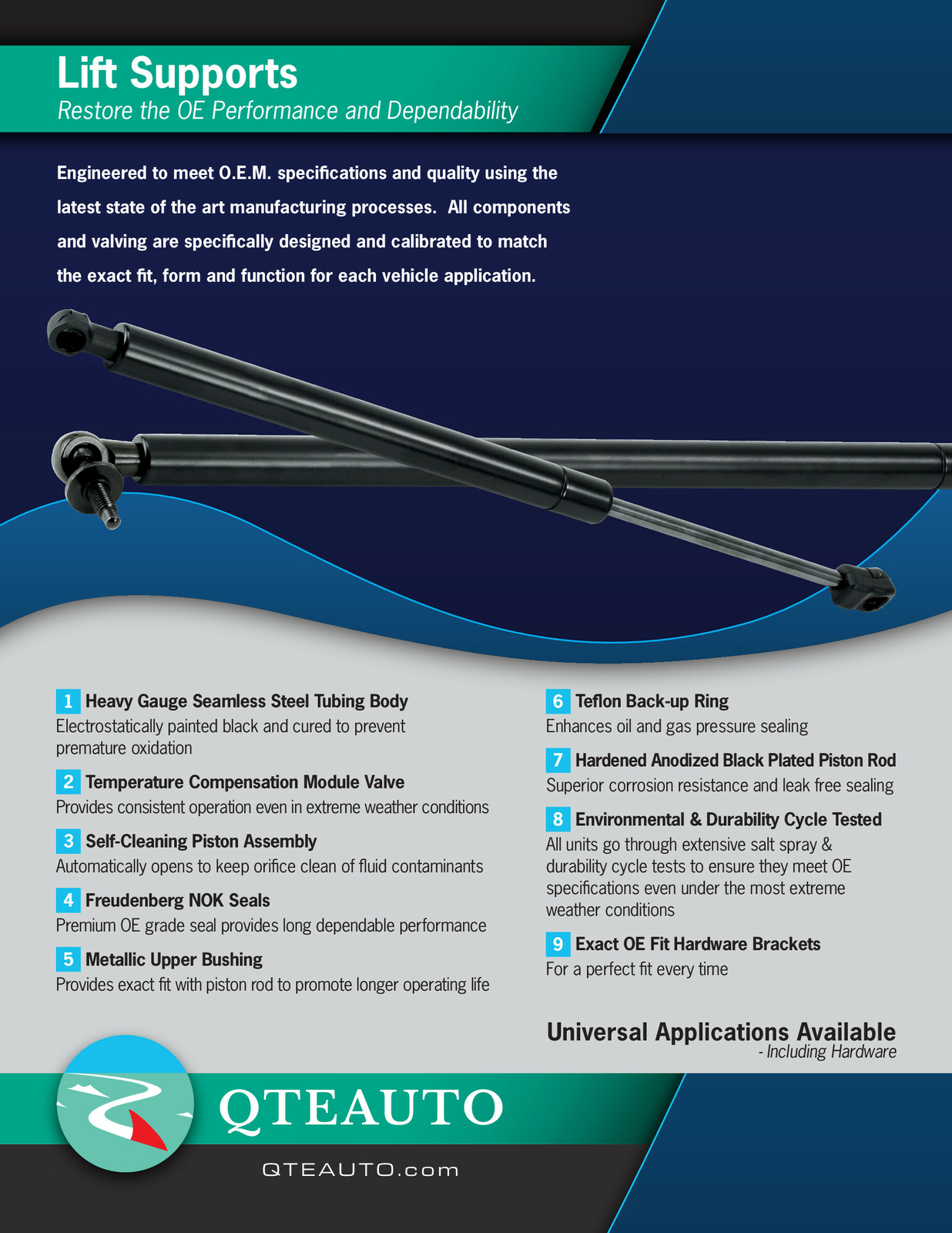 Front Hood Lift Support For 2008-2012 Chevrolet Malibu