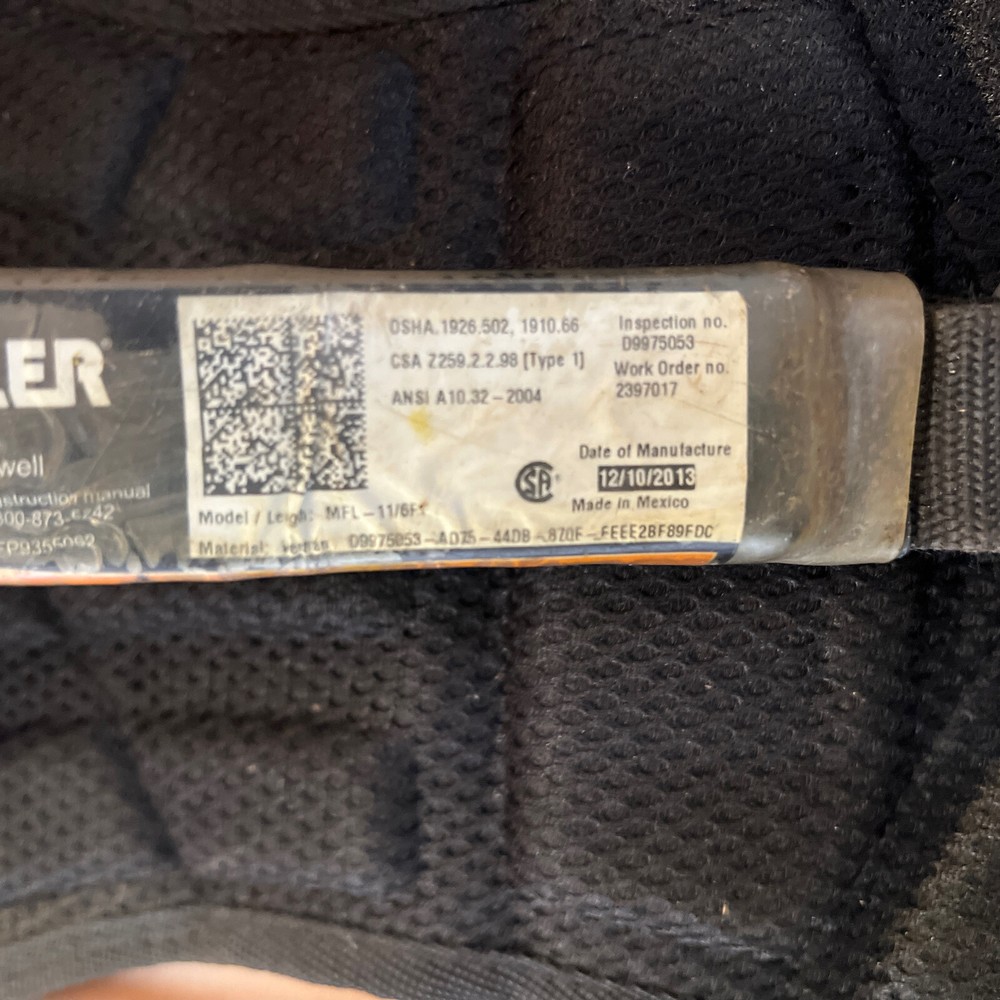Werner Construction Harness With Miller Lifeline