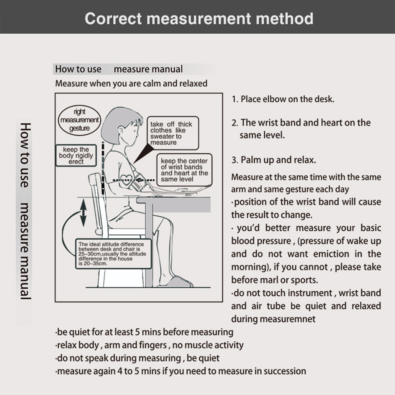 Automatic Upper Arm Blood Pressure Monitor Pulse Meter BP Machine Voice Talking