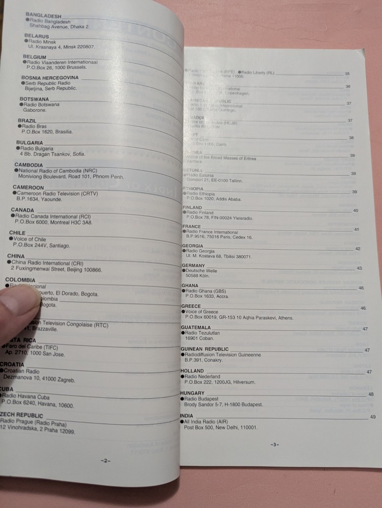 Vintage Sony Wave Handbook - Short Wave Stations