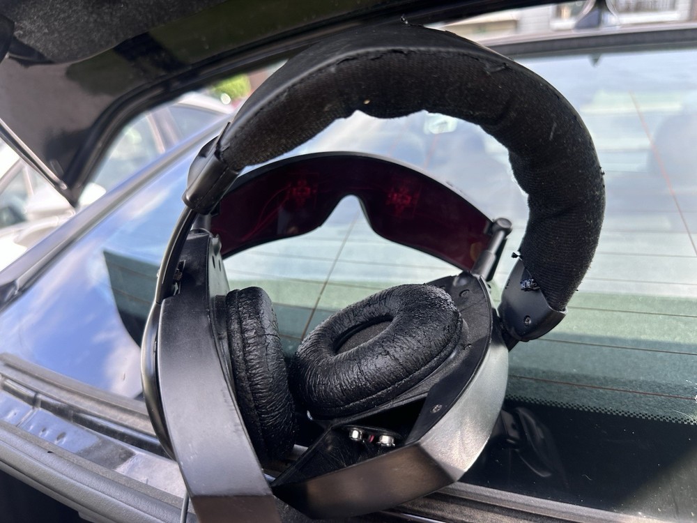 VERY RARE 1994 ZYGON LEARNING MACHINE HEADSET LIGHT SHIELD & 5 CD'S