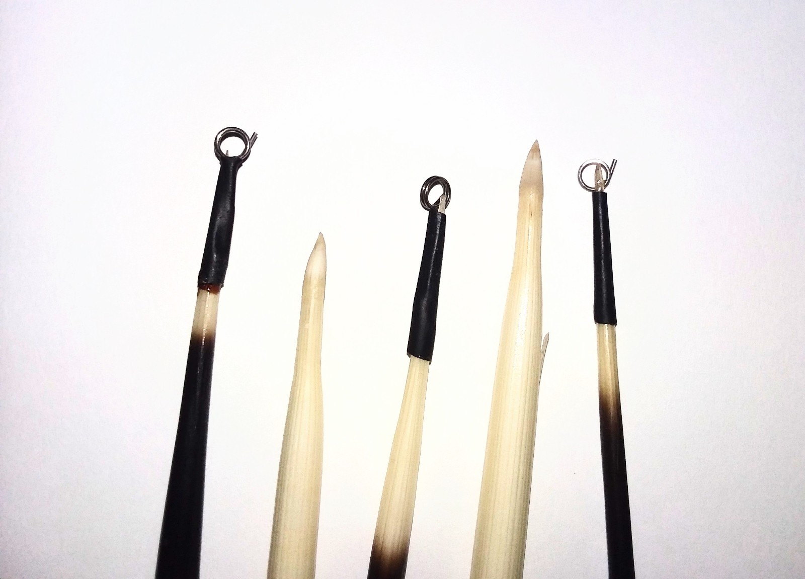 Real Natural Porcupine Fishing Quills 8 inch length, 5 Quills Custom Tied Eyelet