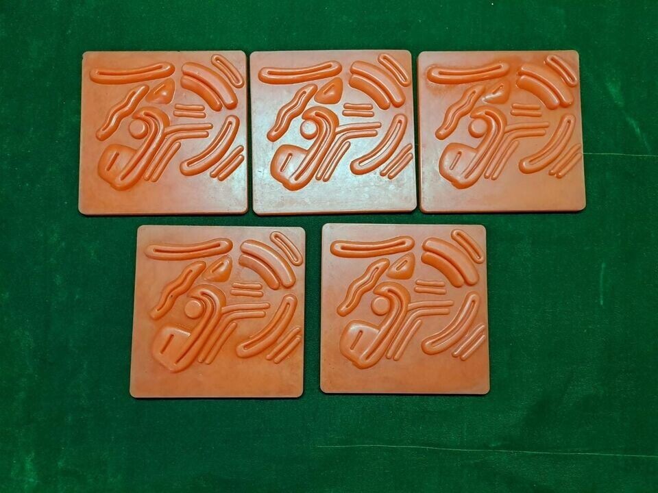 5pc Laparoscopic Training Red Suturing Pads Reusable Best Quality Instruments