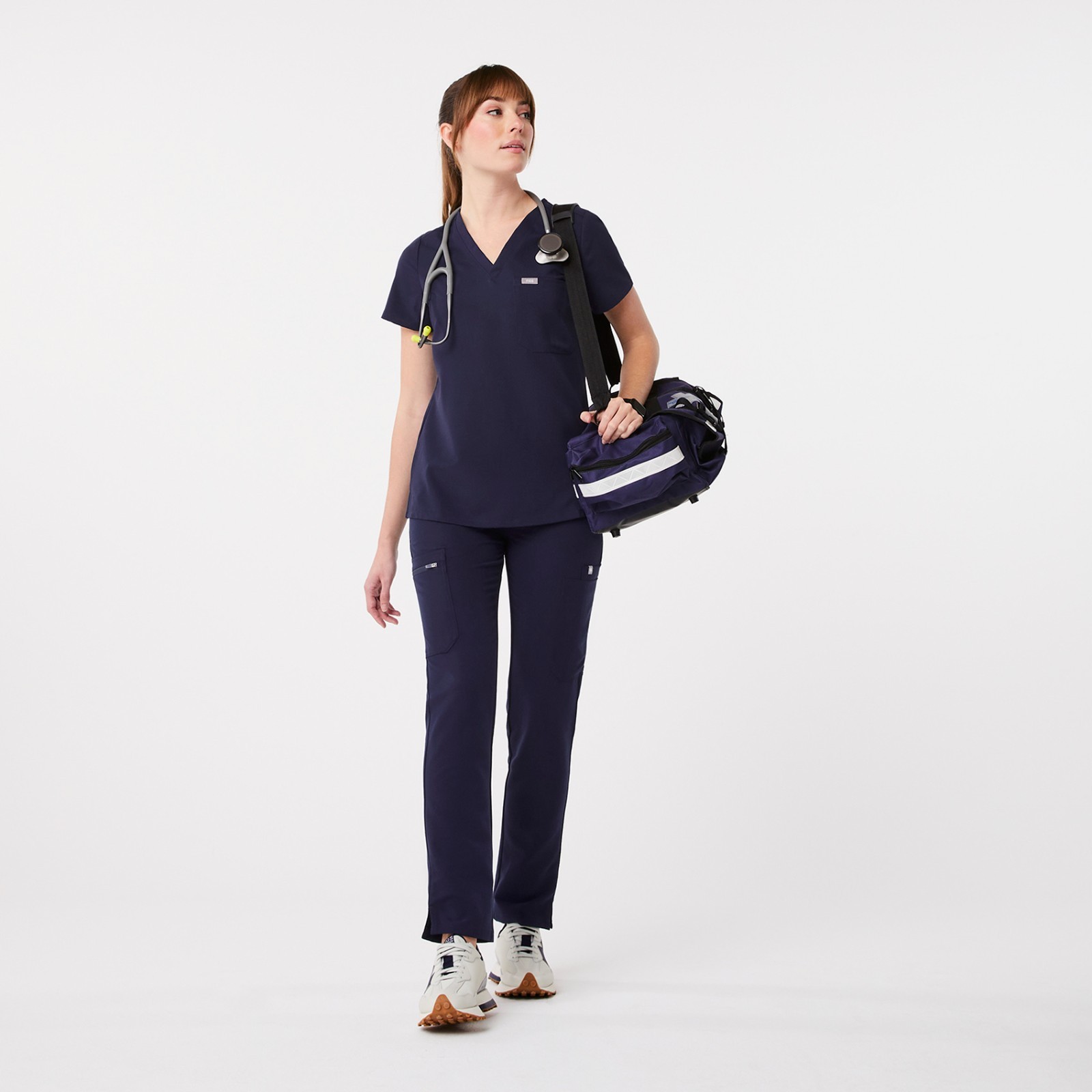 Figs Womens Caterina Scrub Top Navy --Select Size--
