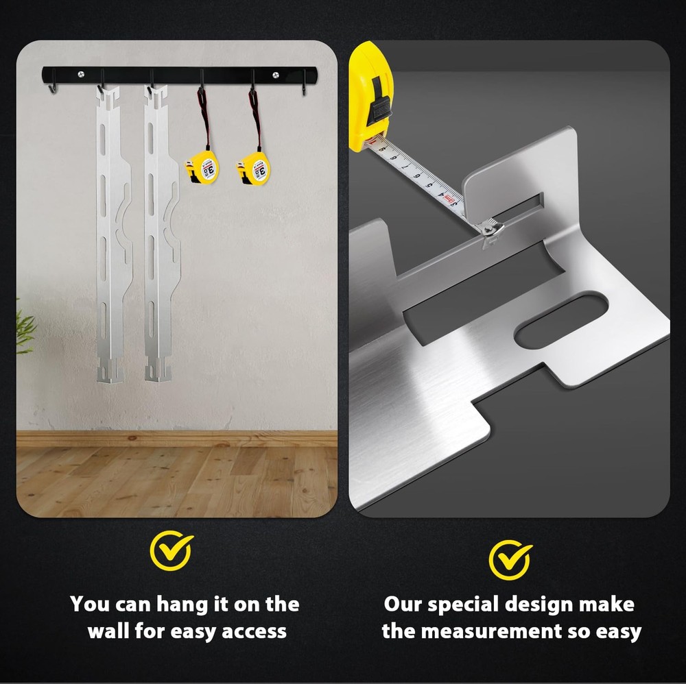 Wheel Alignment Tool, Heavy Duty Toe Alignment Tool Plates, 2PCS Stainless St...