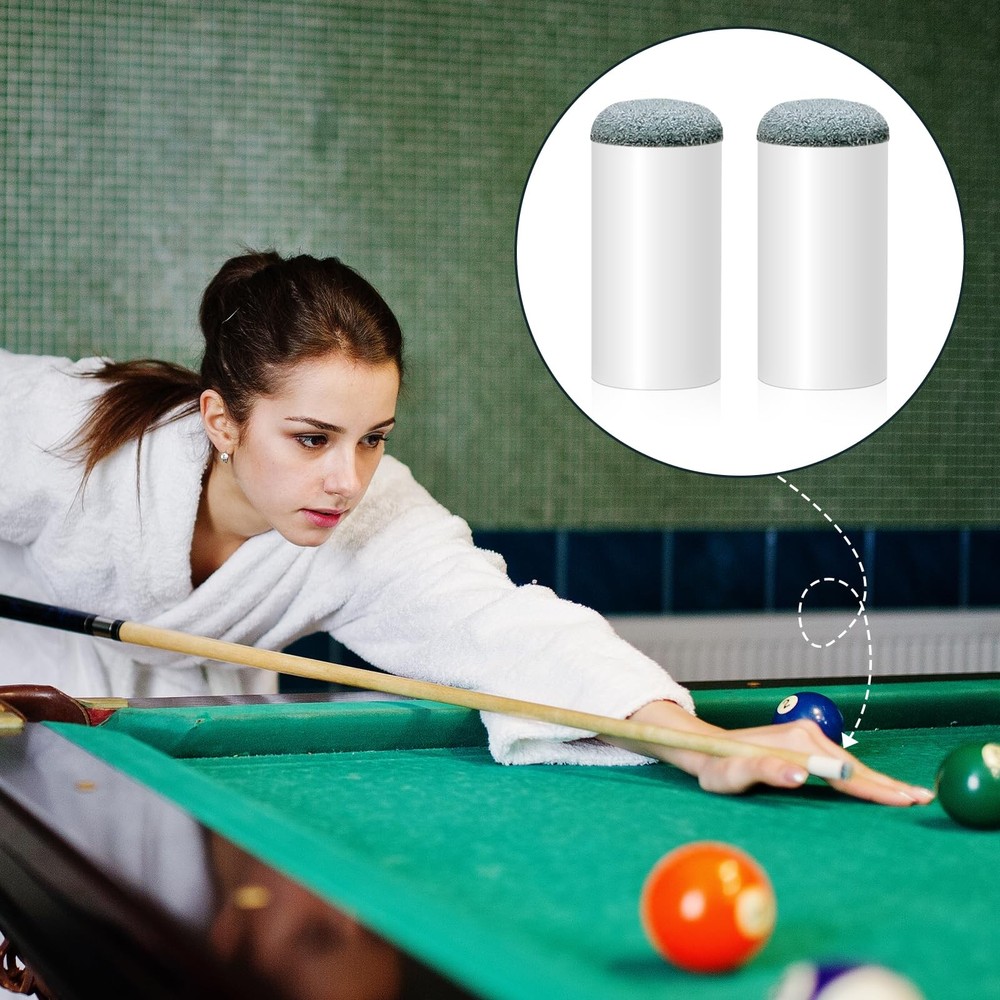 13mm Billiard Pool Cue Tips - 20 Pack Slip-On Replacement Set