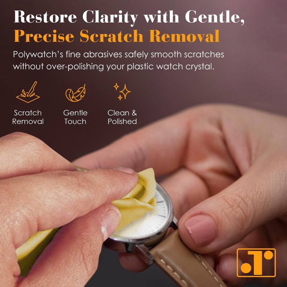 Rosenthal PolyWatch Plastic Watch Scratch Remover Polish with Microfiber Clot...