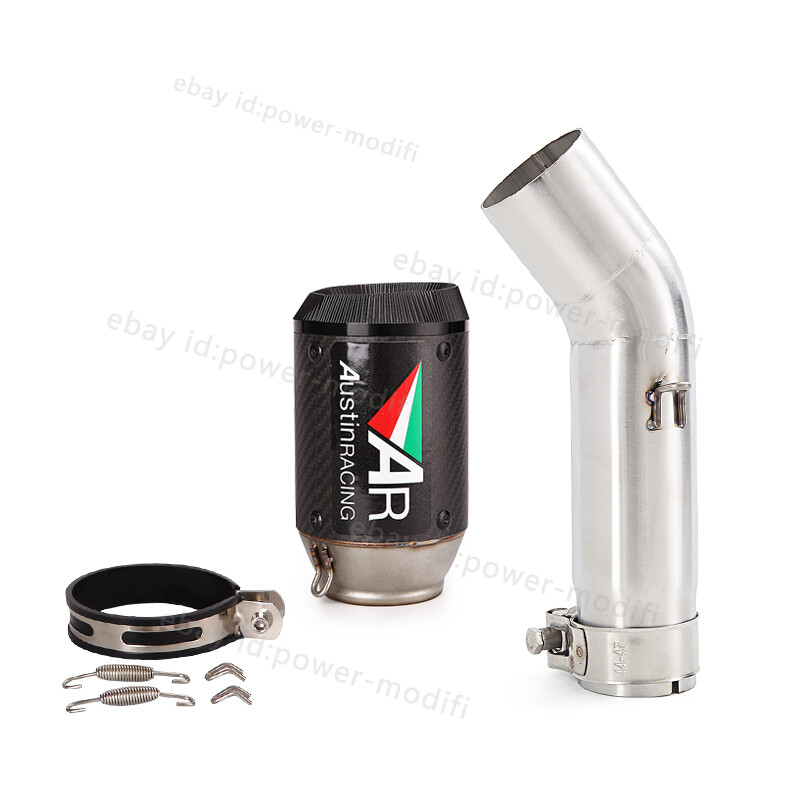 For Suzuki GSXR750 GSXR600 2011-2025 Exhaust System Mid Pipe 51mm Carbon Muffler