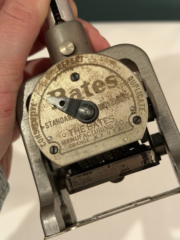 Vtg Bates Numbering Machine Stamp Wheels 6 Style E