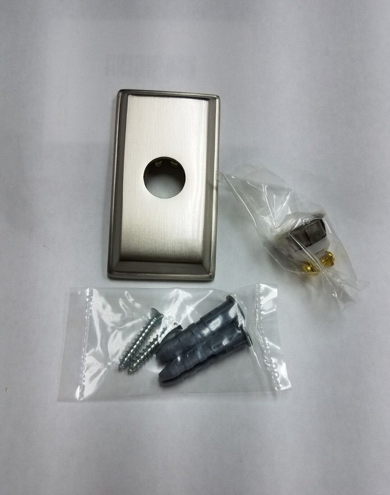 Baldwin 9BR7015 Rectangular Bell Buttons Solid Brass Price is for 1 Each