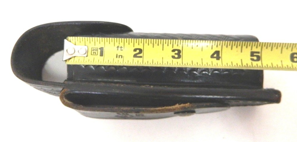 AKER 570 Black Tooled Leather Mace Holder Belt