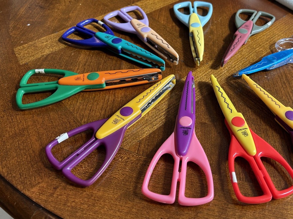 Scissors Set Different Patterns Craft Scissors for Teachers, Scrapbooking,