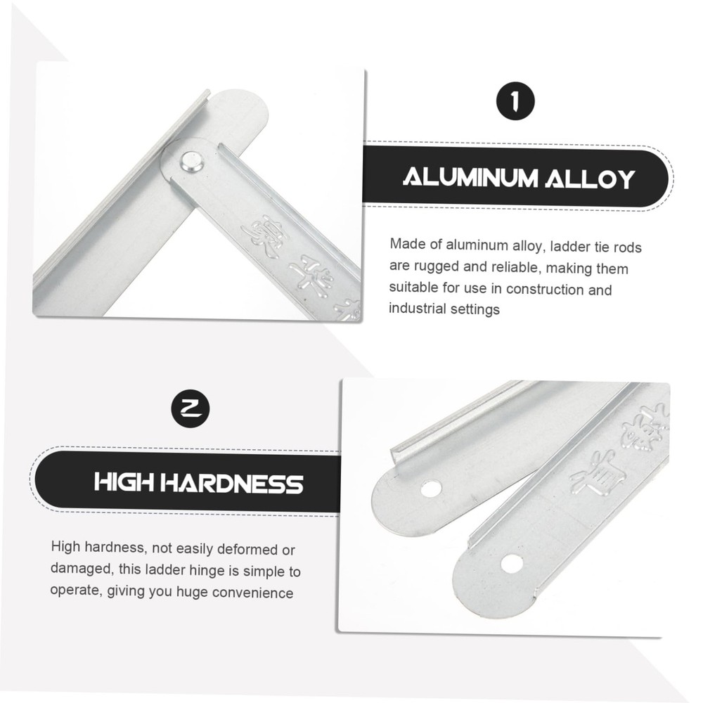2 PCS Step Ladder Hinges Replacement Kit Tie Rods Attic Accessories