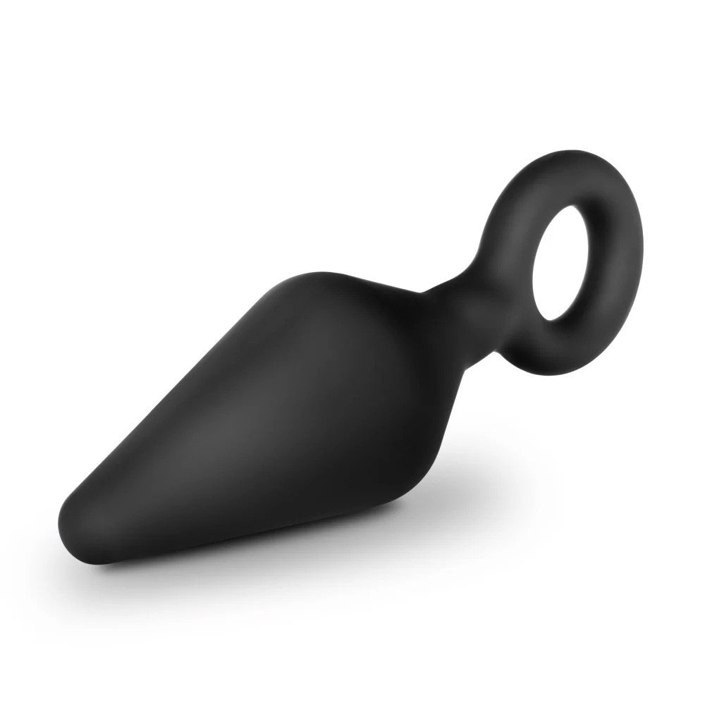 Anal Adventures Platinum Silicone Finger Loop Anal Butt Plug Kit Trainer