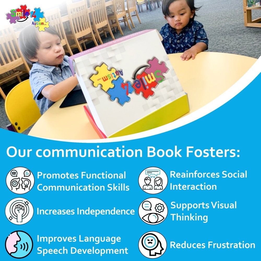 Small Real Visual Communication Book ADHD-Autism Picture Exchange Learning Tool