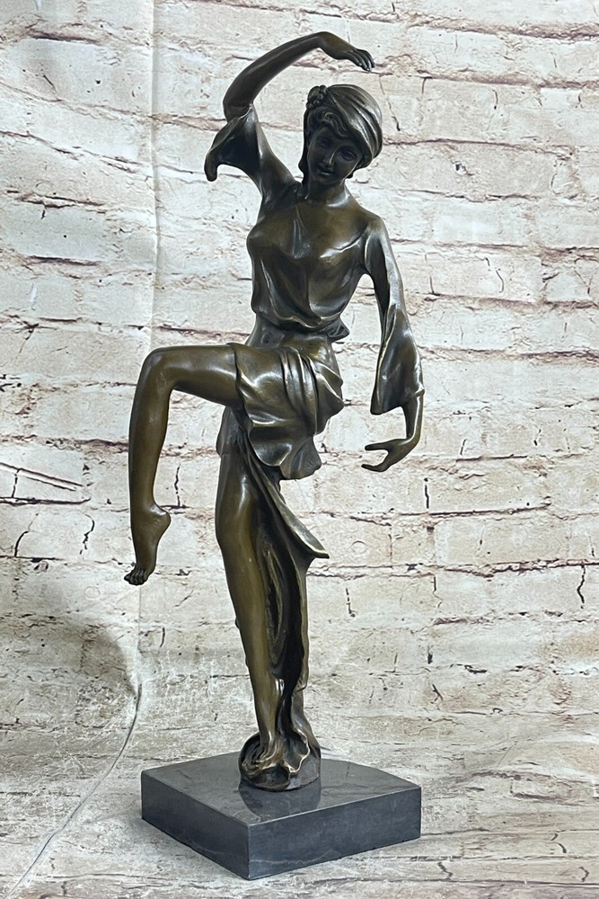 Handmade Signed D.H.Chiparus, Bronze Statue Dancer Bronze Sculpture `Testris`